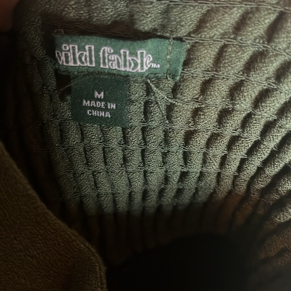 Wild Fable Olive Green Jumpsuit with Buttons - Size Medium - Picture 4 of 4